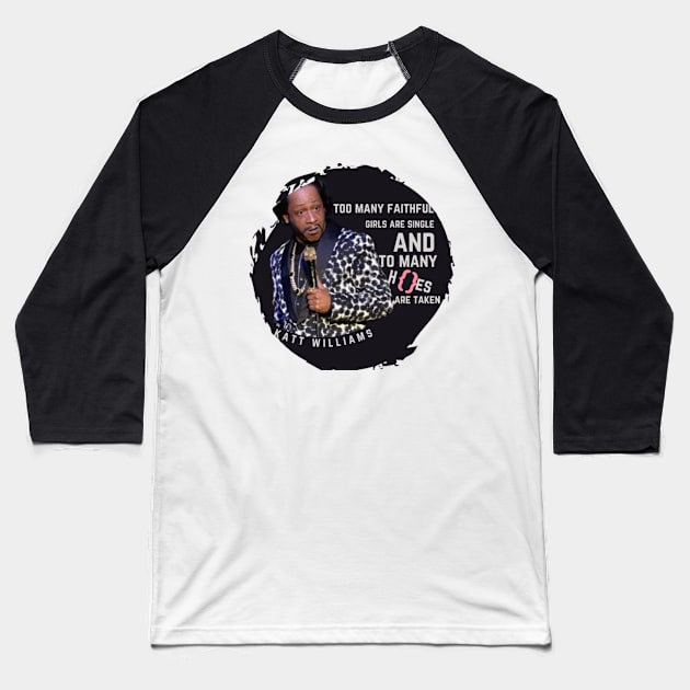 Katt Williams Comedy Baseball T-Shirt by Alexander S.